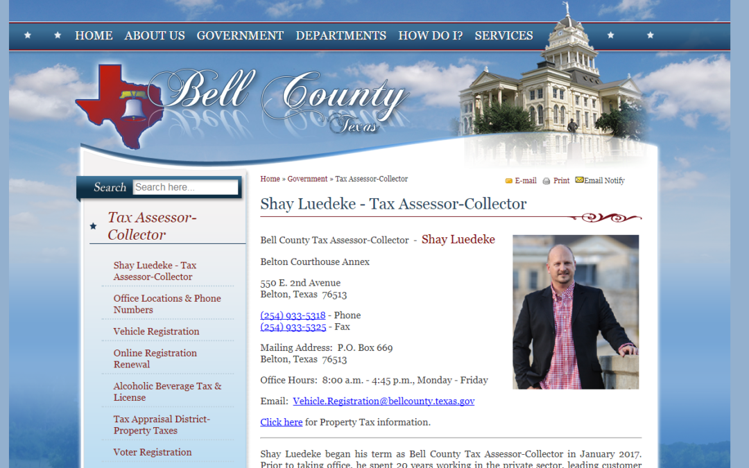 Bell County Texas Property Tax Website