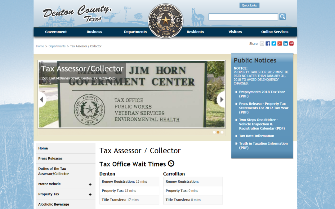 Denton County Texas Property Tax Website