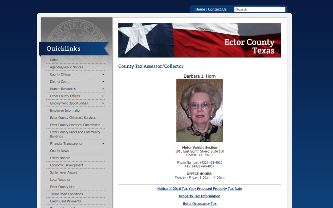Ector County Texas Property Tax Website