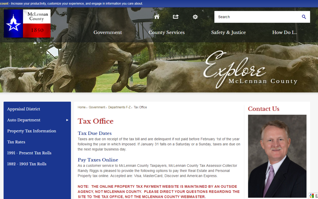 McLennan County Texas Property Tax Website
