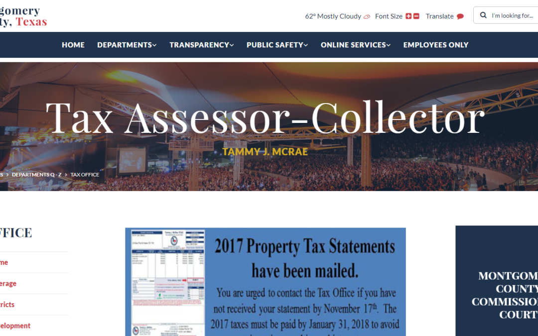 Montgomery County Texas Property Tax Website