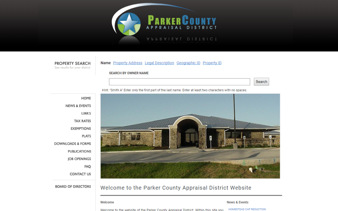 Parker County Texas Property Tax Website