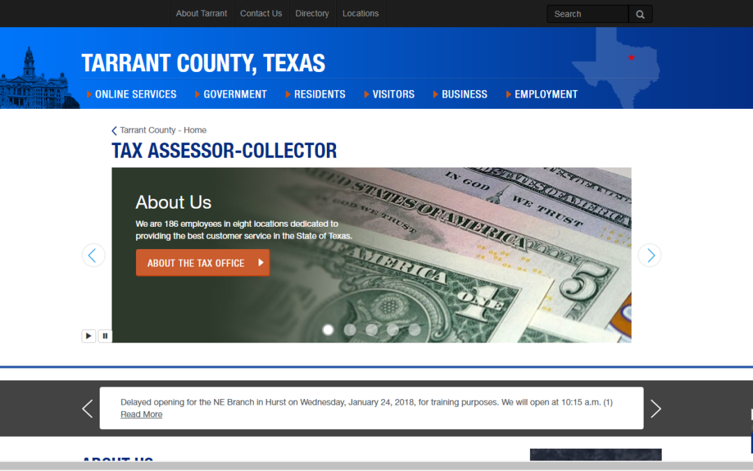 Tarrant County Texas Property Tax Website