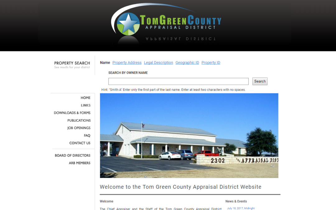 Tom Green County Texas Property Tax Website